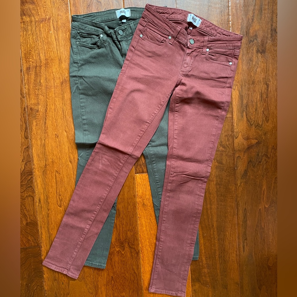 Two pairs of Paige jeans 25